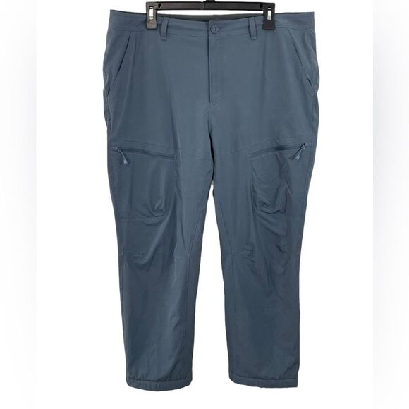 Eddie Bauer Fleece Lined Women’s Pants Size 16P Active Hiking Outdoor Blue Gray - Picture 1 of 6